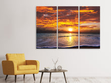 Laden Sie das Bild in den Galerie-Viewer, Leinwandbild 3-teilig Entspannung am Meer