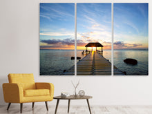 Laden Sie das Bild in den Galerie-Viewer, Leinwandbild 3-teilig Romantik auf Mauritius