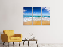 Laden Sie das Bild in den Galerie-Viewer, Leinwandbild 3-teilig Die Gezeiten und das Meer