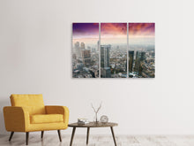 Laden Sie das Bild in den Galerie-Viewer, Leinwandbild 3-teilig Skyline Penthouse in New York