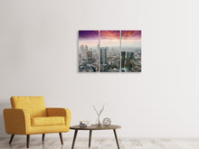 Laden Sie das Bild in den Galerie-Viewer, Leinwandbild 3-teilig Skyline Penthouse in New York