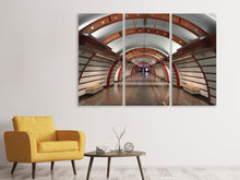 Laden Sie das Bild in den Galerie-Viewer, Leinwandbild 3-teilig U-Bahn Station