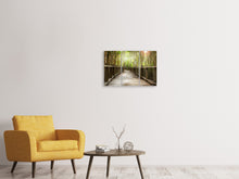 Laden Sie das Bild in den Galerie-Viewer, Leinwandbild 3-teilig Hölzerne Brücke