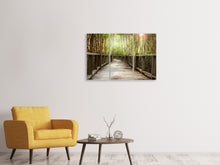 Laden Sie das Bild in den Galerie-Viewer, Leinwandbild 3-teilig Hölzerne Brücke