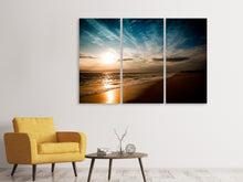 Laden Sie das Bild in den Galerie-Viewer, Leinwandbild 3-teilig Strandspaziergang