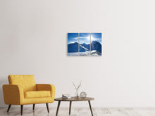 Laden Sie das Bild in den Galerie-Viewer, Leinwandbild 3-teilig Der Berg im Schnee