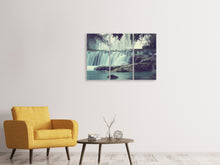 Laden Sie das Bild in den Galerie-Viewer, Leinwandbild 3-teilig Wasserfall Mexiko