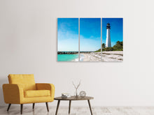 Laden Sie das Bild in den Galerie-Viewer, Leinwandbild 3-teilig Cape Florida Ligthhouse