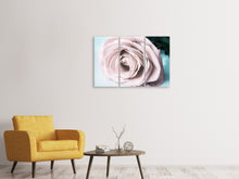 Laden Sie das Bild in den Galerie-Viewer, Leinwandbild 3-teilig Pastellrose