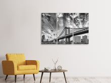 Laden Sie das Bild in den Galerie-Viewer, Leinwandbild 3-teilig Manhattan Bridge