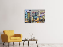 Laden Sie das Bild in den Galerie-Viewer, Leinwandbild 3-teilig Skyline Osaka im Lichtermeer