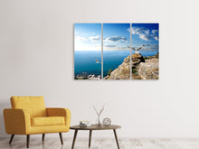 Laden Sie das Bild in den Galerie-Viewer, Leinwandbild 3-teilig Die Möwen und das Meer