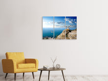 Laden Sie das Bild in den Galerie-Viewer, Leinwandbild 3-teilig Die Möwen und das Meer