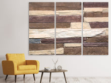 Laden Sie das Bild in den Galerie-Viewer, Leinwandbild 3-teilig Designer-Mauer