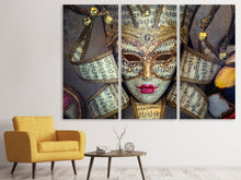 Laden Sie das Bild in den Galerie-Viewer, Leinwandbild 3-teilig Venezianische Maske