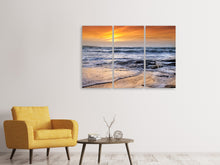 Laden Sie das Bild in den Galerie-Viewer, Leinwandbild 3-teilig Das Meer