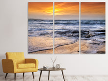 Laden Sie das Bild in den Galerie-Viewer, Leinwandbild 3-teilig Das Meer