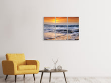 Laden Sie das Bild in den Galerie-Viewer, Leinwandbild 3-teilig Das Meer