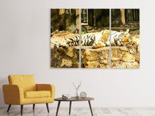 Laden Sie das Bild in den Galerie-Viewer, Leinwandbild 3-teilig Der Sibirische Tiger