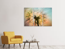 Laden Sie das Bild in den Galerie-Viewer, Leinwandbild 3-teilig XXL Pusteblume