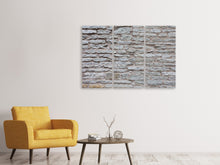 Laden Sie das Bild in den Galerie-Viewer, Leinwandbild 3-teilig Steinmauer