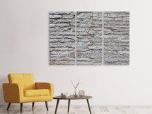 Laden Sie das Bild in den Galerie-Viewer, Leinwandbild 3-teilig Steinmauer