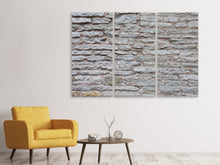 Laden Sie das Bild in den Galerie-Viewer, Leinwandbild 3-teilig Steinmauer