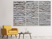 Laden Sie das Bild in den Galerie-Viewer, Leinwandbild 3-teilig Steinmauer