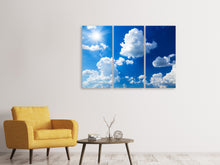 Laden Sie das Bild in den Galerie-Viewer, Leinwandbild 3-teilig Himmelblau