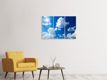 Laden Sie das Bild in den Galerie-Viewer, Leinwandbild 3-teilig Himmelblau