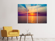 Laden Sie das Bild in den Galerie-Viewer, Leinwandbild 3-teilig Mystischer Sonnenaufgang