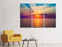 Laden Sie das Bild in den Galerie-Viewer, Leinwandbild 3-teilig Mystischer Sonnenaufgang