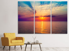 Laden Sie das Bild in den Galerie-Viewer, Leinwandbild 3-teilig Mystischer Sonnenaufgang