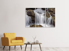 Laden Sie das Bild in den Galerie-Viewer, Leinwandbild 3-teilig Wasserfall XXL