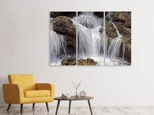 Laden Sie das Bild in den Galerie-Viewer, Leinwandbild 3-teilig Wasserfall XXL