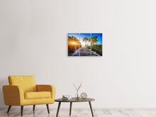 Laden Sie das Bild in den Galerie-Viewer, Leinwandbild 3-teilig Strandweg