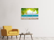 Laden Sie das Bild in den Galerie-Viewer, Leinwandbild 3-teilig Strandterrasse