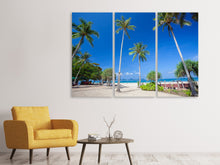 Laden Sie das Bild in den Galerie-Viewer, Leinwandbild 3-teilig Sommer Sonne Strand