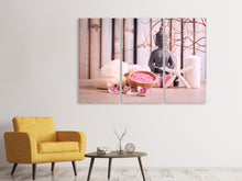 Laden Sie das Bild in den Galerie-Viewer, Leinwandbild 3-teilig Spa + Buddha