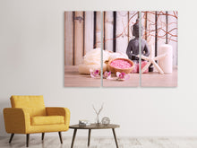 Laden Sie das Bild in den Galerie-Viewer, Leinwandbild 3-teilig Spa + Buddha