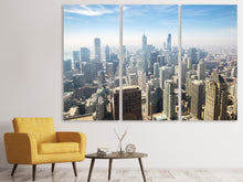 Laden Sie das Bild in den Galerie-Viewer, Leinwandbild 3-teilig Wolkenkratzer Chicago