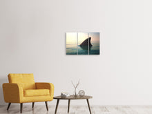 Laden Sie das Bild in den Galerie-Viewer, Leinwandbild 3-teilig Haifischflosse