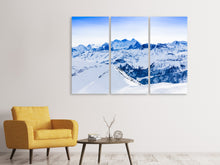 Laden Sie das Bild in den Galerie-Viewer, Leinwandbild 3-teilig Die Schweizer Alpen