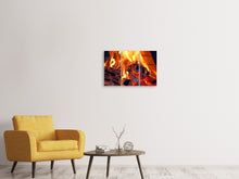 Laden Sie das Bild in den Galerie-Viewer, Leinwandbild 3-teilig Lagerfeuer