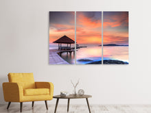 Laden Sie das Bild in den Galerie-Viewer, Leinwandbild 3-teilig Paradiesische Brücke