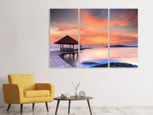 Laden Sie das Bild in den Galerie-Viewer, Leinwandbild 3-teilig Paradiesische Brücke