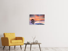 Laden Sie das Bild in den Galerie-Viewer, Leinwandbild 3-teilig Paradiesische Brücke
