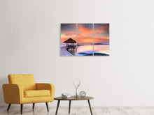 Laden Sie das Bild in den Galerie-Viewer, Leinwandbild 3-teilig Paradiesische Brücke