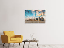 Laden Sie das Bild in den Galerie-Viewer, Leinwandbild 3-teilig Skyline New York from the other Side