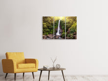 Laden Sie das Bild in den Galerie-Viewer, Leinwandbild 3-teilig Wasserfall Bali